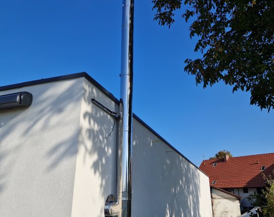 Instalace fasádního komína Gaflex DW30 - Ostrovačice